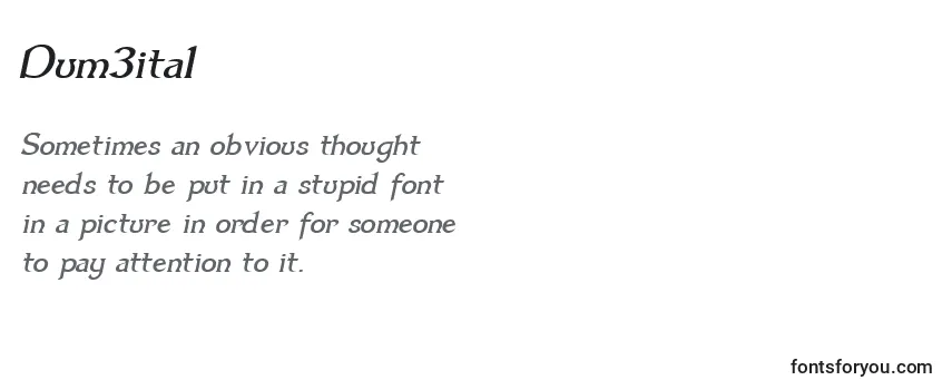 Review of the Dum3ital Font
