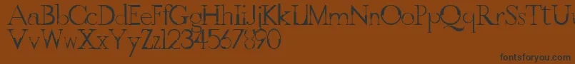 GothicvilleFont Font – Black Fonts on Brown Background