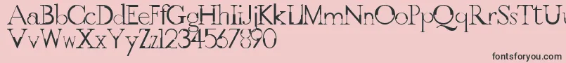 GothicvilleFont-Schriftart – Schwarze Schriften auf rosa Hintergrund