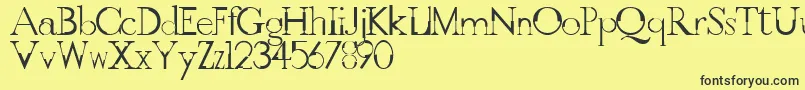 Saiba mais sobre a fonte GothicvilleFont Fonte GothicvilleFont – fontes pretas em um fundo amarelo
