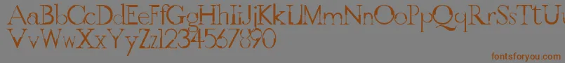 Police GothicvilleFont – polices brunes sur fond gris