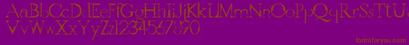 GothicvilleFont Font – Brown Fonts on Purple Background