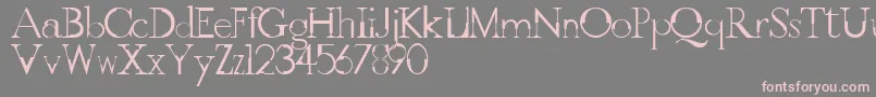 Шрифт GothicvilleFont – розовые шрифты на сером фоне