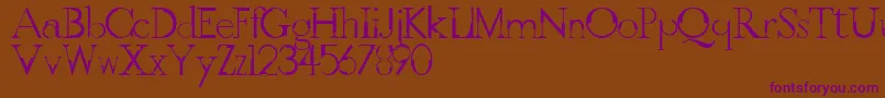 Fonte GothicvilleFont – fontes roxas em um fundo marrom