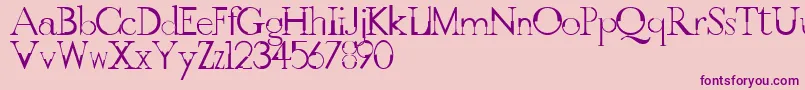 GothicvilleFont-fontti – violetit fontit vaaleanpunaisella taustalla