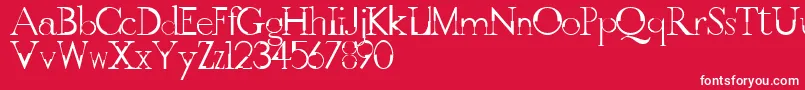 フォントGothicvilleFont – 赤い背景に白い文字