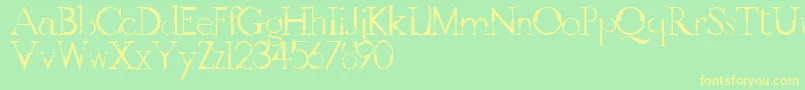 GothicvilleFont Font – Yellow Fonts on Green Background