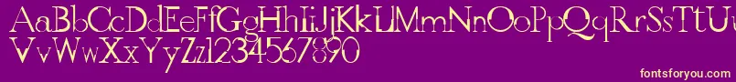 fuente GothicvilleFont – Fuentes Amarillas Sobre Fondo Morado