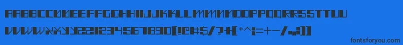 MadMeka Font – Black Fonts on Blue Background