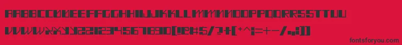 MadMeka Font – Black Fonts on Red Background