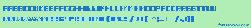 MadMeka Font – Blue Fonts on Green Background