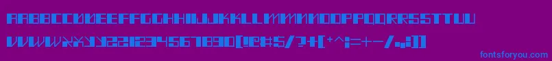 フォントMadMeka – 紫色の背景に青い文字