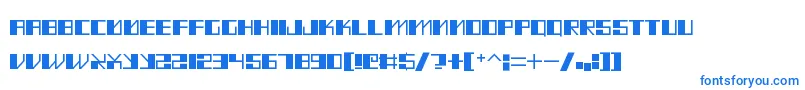 Шрифт MadMeka – синие шрифты на белом фоне