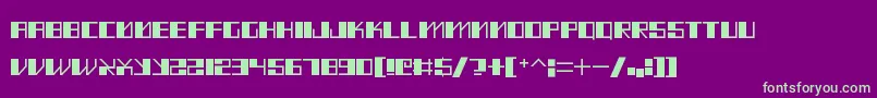 MadMeka-fontti – vihreät fontit violetilla taustalla
