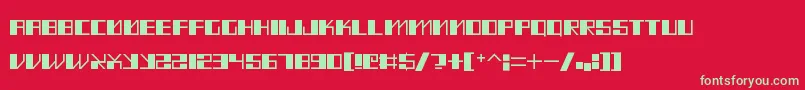 MadMeka Font – Green Fonts on Red Background