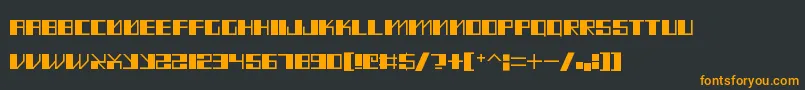 フォントMadMeka – 黒い背景にオレンジの文字