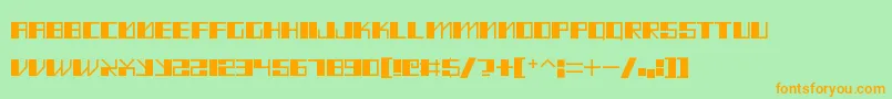 MadMeka Font – Orange Fonts on Green Background