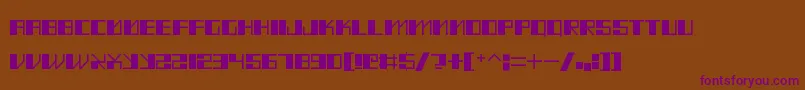 Шрифт MadMeka – фиолетовые шрифты на коричневом фоне