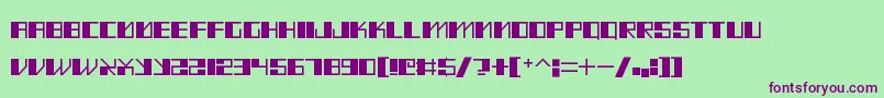 MadMeka-fontti – violetit fontit vihreällä taustalla