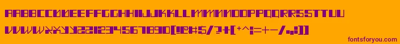 MadMeka Font – Purple Fonts on Orange Background