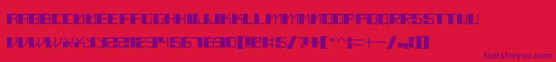 MadMeka Font – Purple Fonts on Red Background