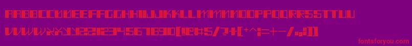 MadMeka-Schriftart – Rote Schriften auf violettem Hintergrund