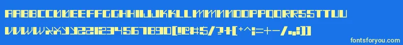 MadMeka Font – Yellow Fonts on Blue Background