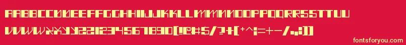 MadMeka-fontti – keltaiset fontit punaisella taustalla