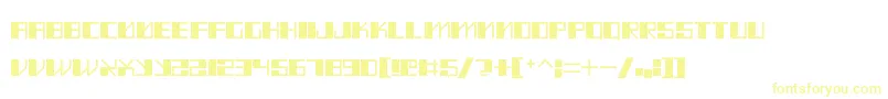 MadMeka-Schriftart – Gelbe Schriften auf weißem Hintergrund