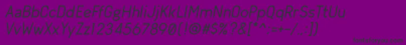 ArvinRegularItalic-fontti – mustat fontit violetilla taustalla