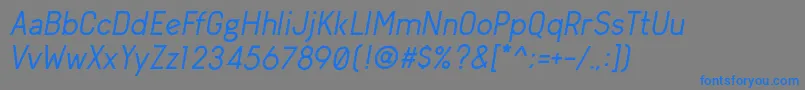 ArvinRegularItalic Font – Blue Fonts on Gray Background