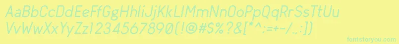 Подробнее о шрифте ArvinRegularItalic Шрифт ArvinRegularItalic – зелёные шрифты на жёлтом фоне