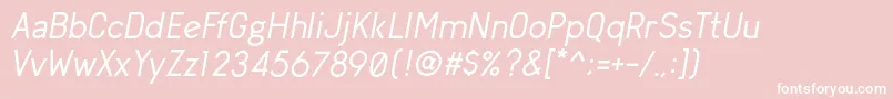 フォントArvinRegularItalic – ピンクの背景に白い文字