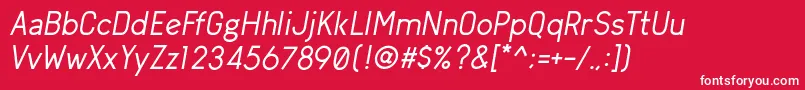 ArvinRegularItalic Font – White Fonts on Red Background