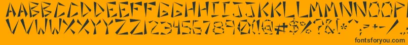 Orient Font – Black Fonts on Orange Background