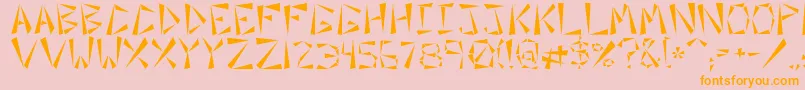 Orient Font – Orange Fonts on Pink Background