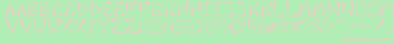 Orient Font – Pink Fonts on Green Background