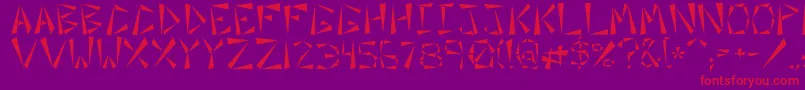 Orient Font – Red Fonts on Purple Background