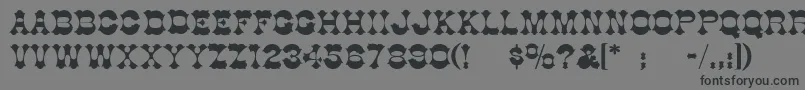BurninhoodThin-Schriftart – Schwarze Schriften auf grauem Hintergrund