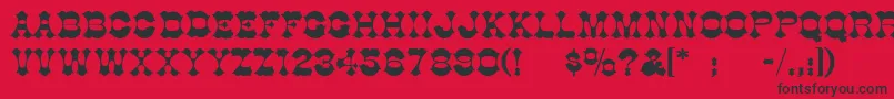 BurninhoodThin Font – Black Fonts on Red Background