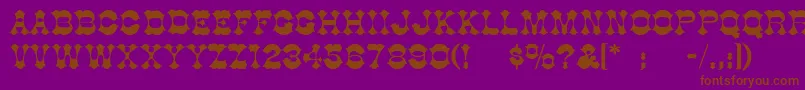 BurninhoodThin Font – Brown Fonts on Purple Background