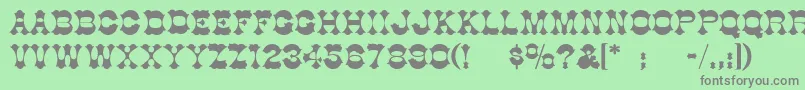 BurninhoodThin Font – Gray Fonts on Green Background