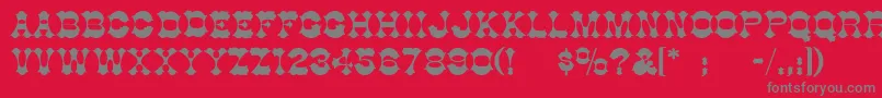 BurninhoodThin Font – Gray Fonts on Red Background