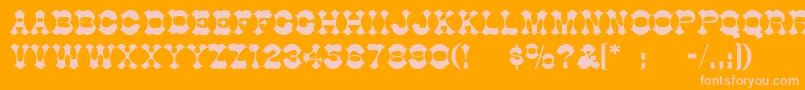 BurninhoodThin Font – Pink Fonts on Orange Background