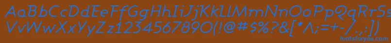 フォントAshbbi – 茶色の背景に青い文字