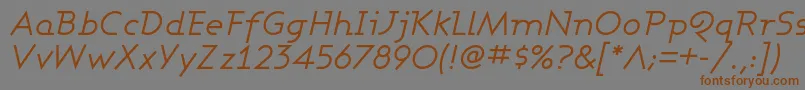 Ashbbi Font – Brown Fonts on Gray Background