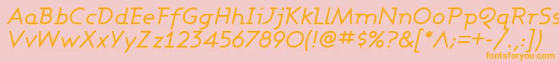 Ashbbi Font – Orange Fonts on Pink Background