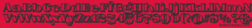 FatFlamingo5Lightbox Font – Black Fonts on Red Background