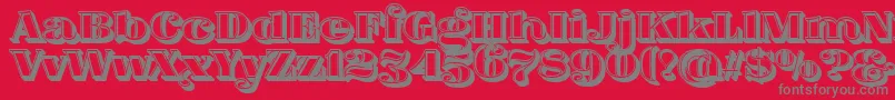 fuente FatFlamingo5Lightbox – Fuentes Grises Sobre Fondo Rojo