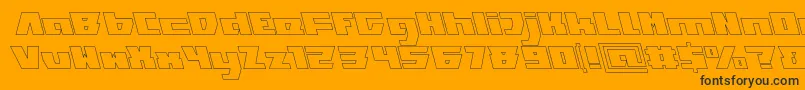 Шрифт TransformationHollow – чёрные шрифты на оранжевом фоне